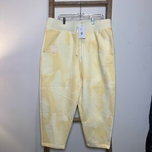Nike Light Yellow Loose Fit High Rise USA Joggers